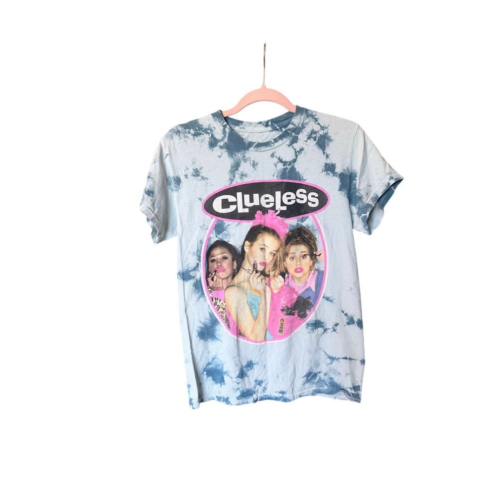 Junk food blue tiedye clueless tee Tshirt XS 100% cotton 90s movie whatever